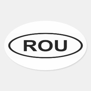 Pegatina Ovalada Uruguay "ROU"