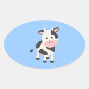 Pegatina Ovalada Vaca cutánea