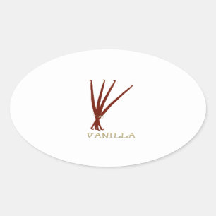Pegatina Ovalada vainilla