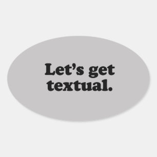 PEGATINA OVALADA VAMOS A TEXTUAL