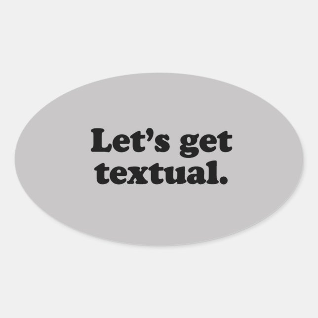 PEGATINA OVALADA VAMOS A TEXTUAL (Anverso)