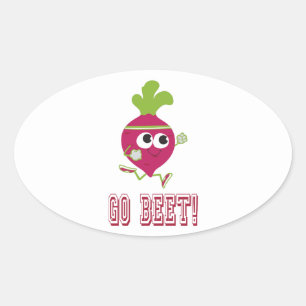 Pegatina Ovalada ¡Vamos Beet!
