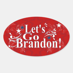 Pegatina Ovalada Vamos Brandon Bandana Pegatinas