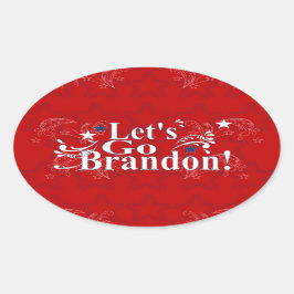 Pegatina Ovalada Vamos Brandon Bandana Pegatinas
