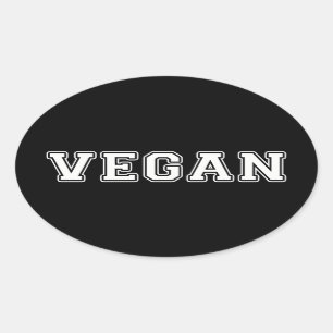Pegatina Ovalada Vegan