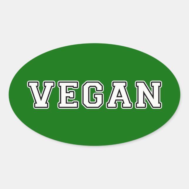 Pegatina Ovalada Vegan (Anverso)