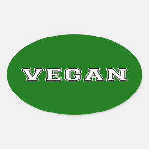 Pegatina Ovalada Vegan
