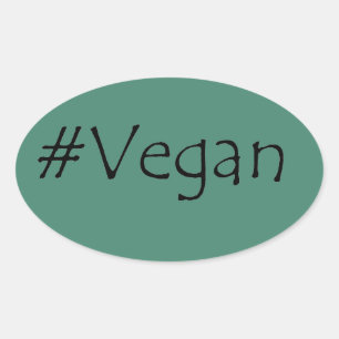 Pegatina Ovalada #Vegan