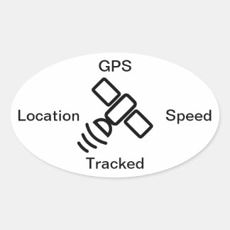 Pegatina Ovalada Velocidad de localización de seguimiento de GPS