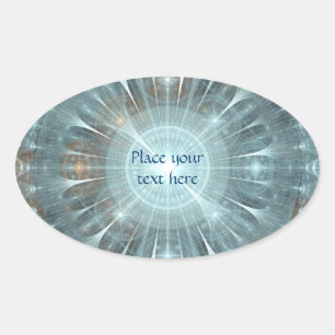 Pegatina Ovalada Ventana Catedral de navidades