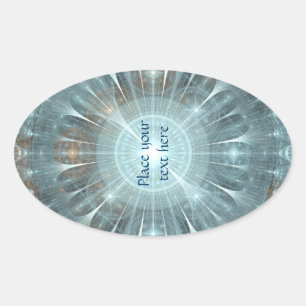 Pegatina Ovalada Ventana Catedral de navidades