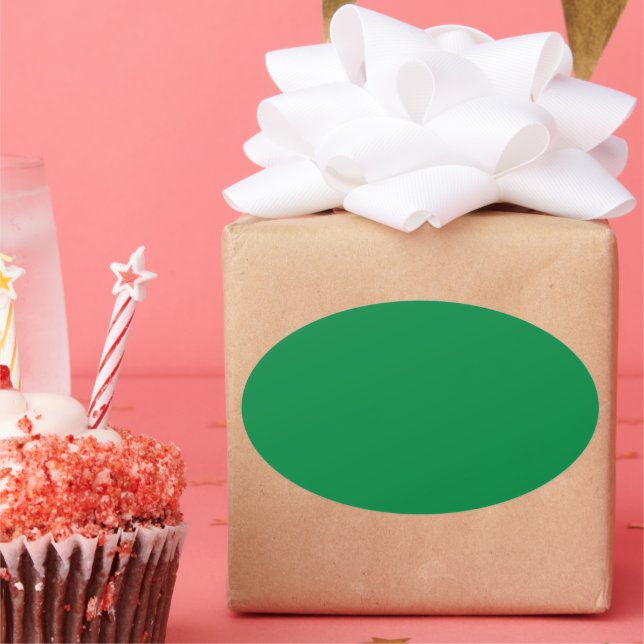 Pegatina Ovalada Verde navidad (Fiesta)