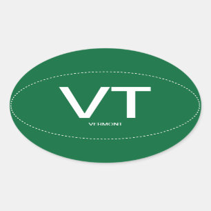 Pegatina Ovalada Vermont Oval Bumper Sticker