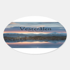 Pegatina Ovalada Vesteralen Noruega Souvenir