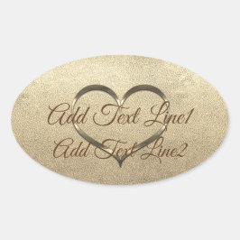 Pegatina Ovalada Viaje de vacaciones de oro retro