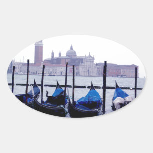 Pegatina Ovalada Viajes a Venecia Italia