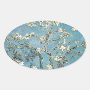 Pegatina Ovalada Vincent van Gogh Ramas de almendros en flor, 189