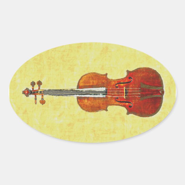 PEGATINA OVALADA VIOLÍN (Anverso)