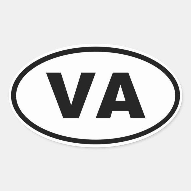 Pegatina Ovalada Virginia (Anverso)