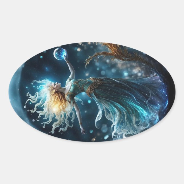 Pegatina Ovalada Virgo (Anverso)