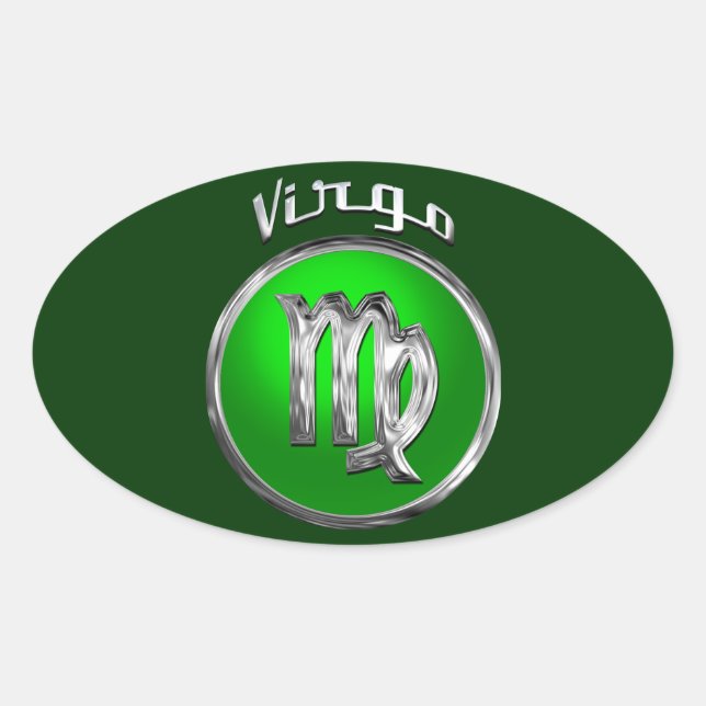 Pegatina Ovalada Virgo (Anverso)