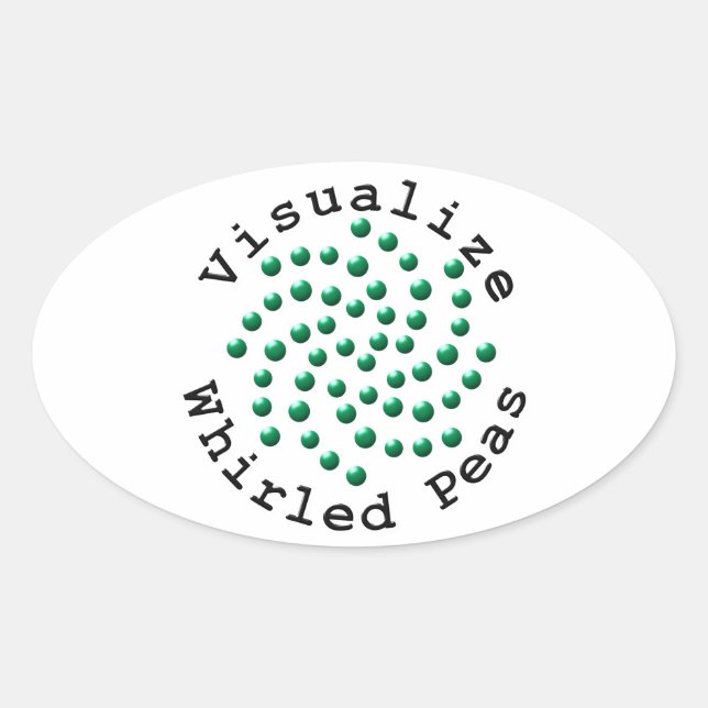 Pegatina Ovalada Visualize Whirled Peas 2 (Anverso)