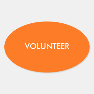 PEGATINA OVALADA VOLUNTARIO