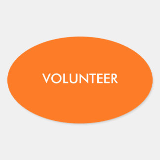 PEGATINA OVALADA VOLUNTARIO