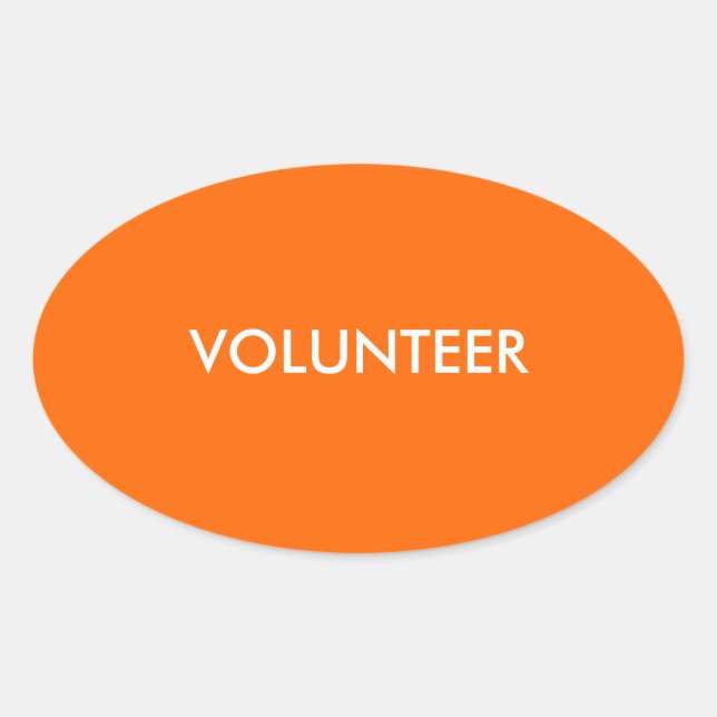 PEGATINA OVALADA VOLUNTARIO (Anverso)