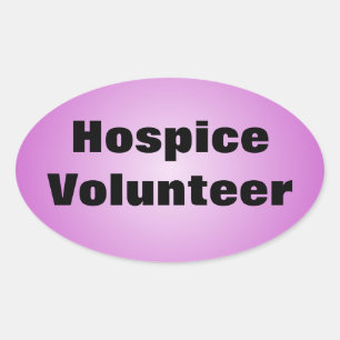 Pegatina Ovalada Voluntario dedicado del hospicio