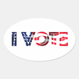 Pegatina Ovalada Voto