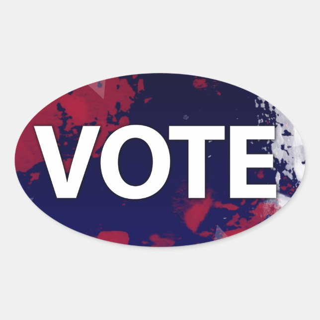 Pegatina Ovalada VOTO por elecciones patrióticas (Anverso)