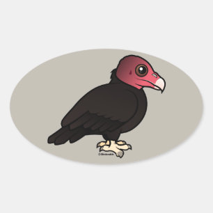 Pegatina Ovalada Vultura de Turquía
