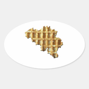 Pegatina Ovalada Wafelland de Bélgica