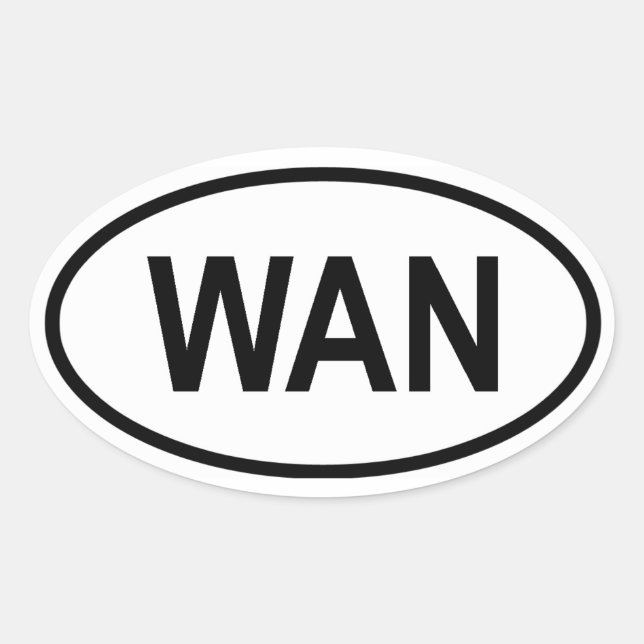 Pegatina Ovalada "WAN" de Nigeria (Anverso)