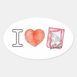 Pegatina Ovalada Wappen Steiermark Ich liebe Judenburg