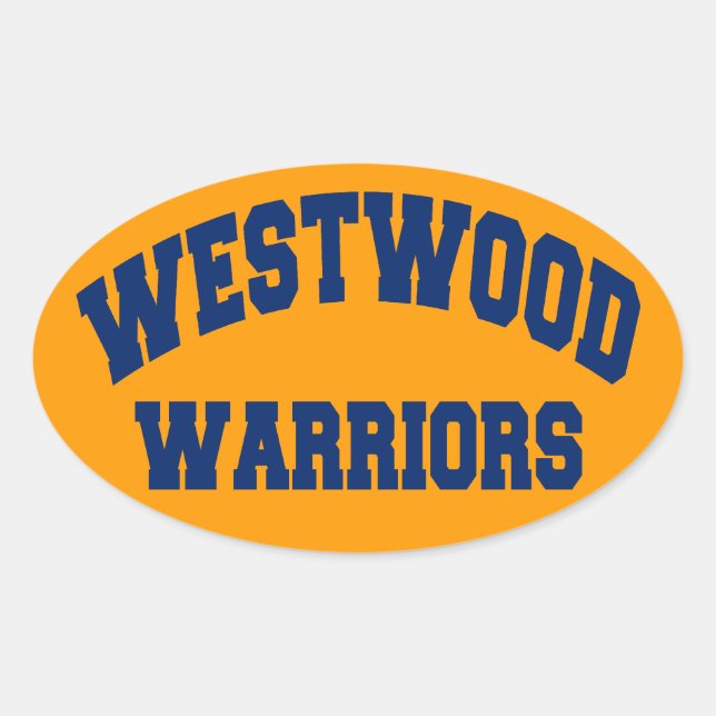 Pegatina Ovalada Warriors de Westwood (Anverso)