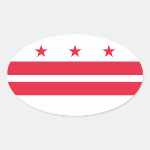 Pegatina Ovalada Washington DC