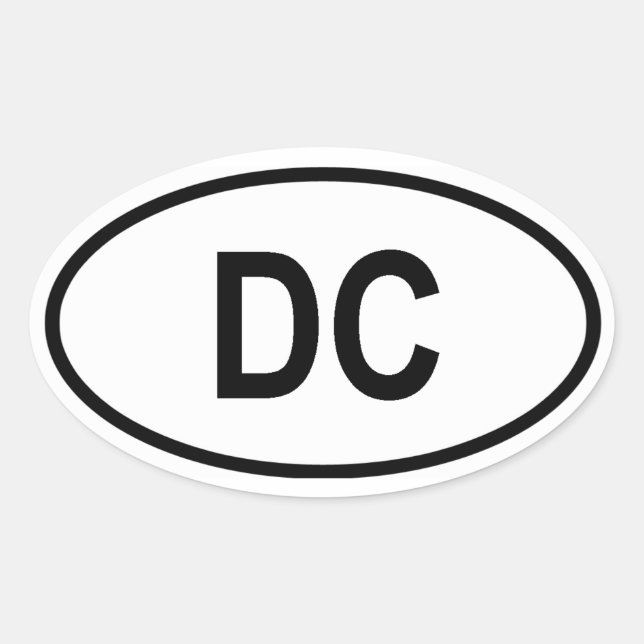 Pegatina Ovalada Washington "DC" (Anverso)