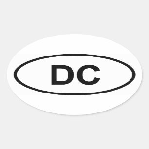 Pegatina Ovalada Washington "DC "
