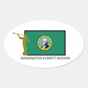 PEGATINA OVALADA WASHINGTON EVERETT MISION LDS CTR