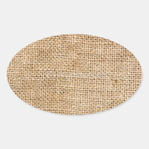 Pegatina Ovalada Weathered Burlap