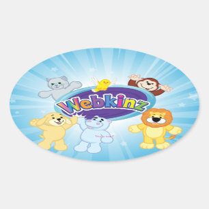 Pegatina Ovalada Webkinz: Venido adentro y juego