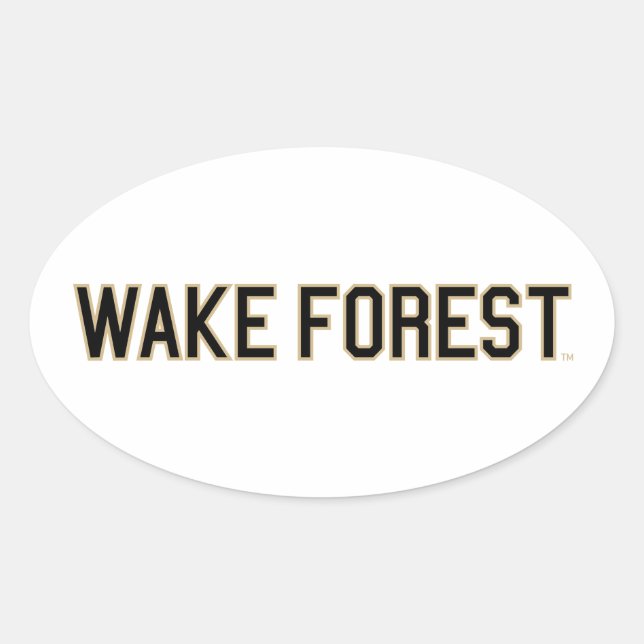Pegatina Ovalada WFU | Bosque Wake (Anverso)