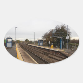 Pegatina Ovalada Whitley Bridge Railway Station