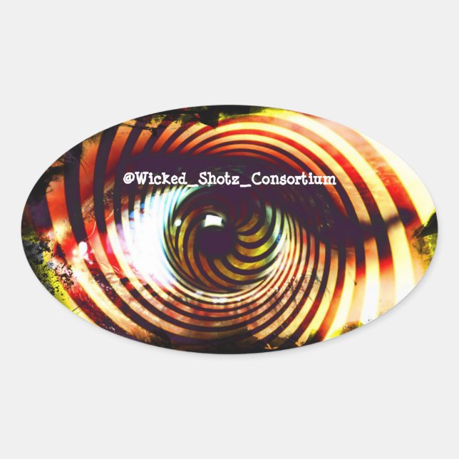 Pegatina Ovalada Wicks Eyez (Anverso)