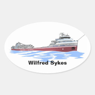 Pegatina Ovalada Wilfred Sykes auto descargador interior