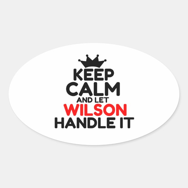 PEGATINA OVALADA WILSON (Anverso)