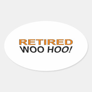 Pegatina Ovalada Woo Hoo Retirado