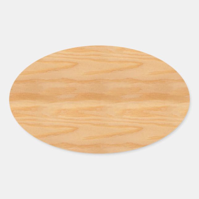 Pegatina Ovalada Wood Blank Elegant Moderno Design Template Trendy (Anverso)